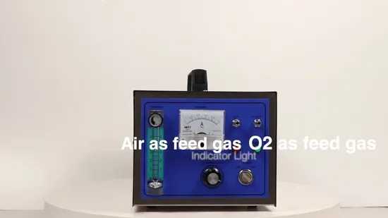 5000mg/H Ozone Generator with Built-in Air Pump, External Air Source Connection, and Adjustable Gas Flow for Laboratory Water Treatment and Air Disinfection